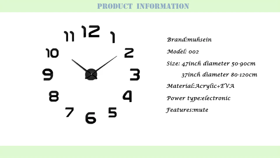 Новинка, настенные часы Horloge 3d, сделай сам, акриловые зеркальные наклейки, часы, украшение дома, для гостиной, кварцевые иглы