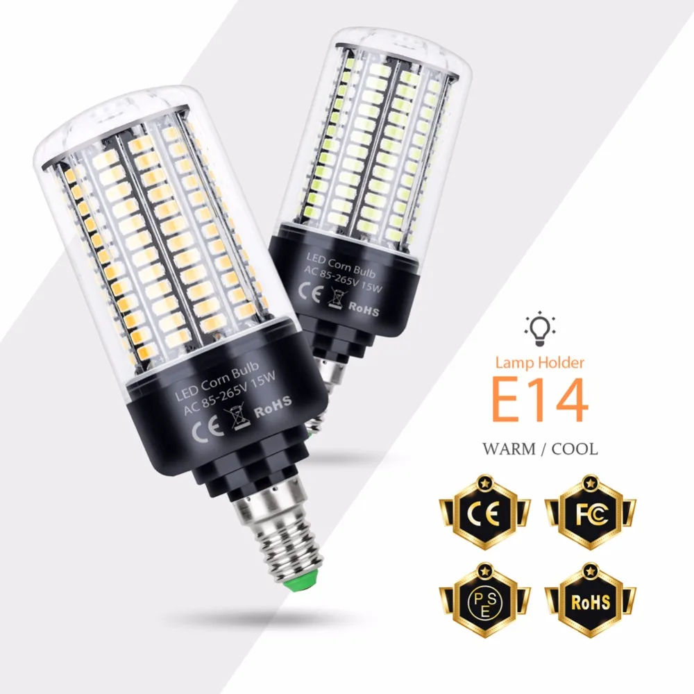 Светодиодный E27 High Lumen лампа в форме свечи E14 Мощность светодиодный кукурузный светильник 28 40 72 108 132 156 189 светодиодный s AC 85-265V умная ИС(интеграционная схема) Светодиодный лампа подвесной светильник s