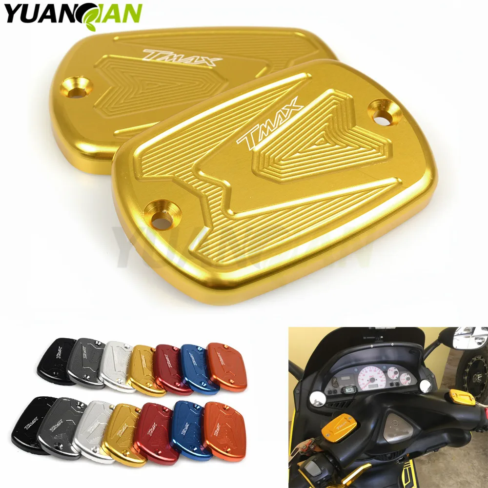 T MAX Tmax 530 500 CNC Brake Fluid Reservoir Cap Cover For Yamaha T Max T-Max 500 2008-2011 Tmax 530 2012 2013 2014 2015 motorcycle cnc front brake fluid reservoir cap cover for yamaha t max 530 500 tmax530 xp530 2012 2016 tmax500 xp500 2008 2011