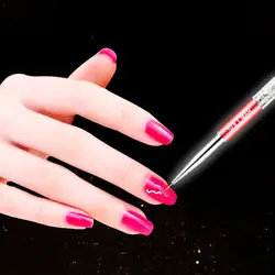 Nail Art 9 мм лайнер щетка волосы длинные Professional инструменты для ногтей ручка со стразами SSwell