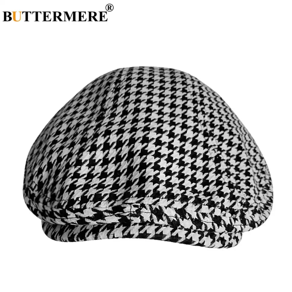houndstooth driving cap