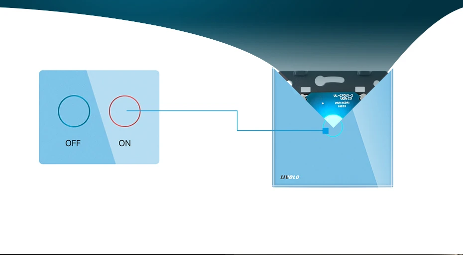Livolo 2 банда 1 способ настенный светильник сенсорный выключатель, настенный домашний выключатель, панель с кристаллами, стандарт ЕС, 220-250 В, C702-1/2/3/5