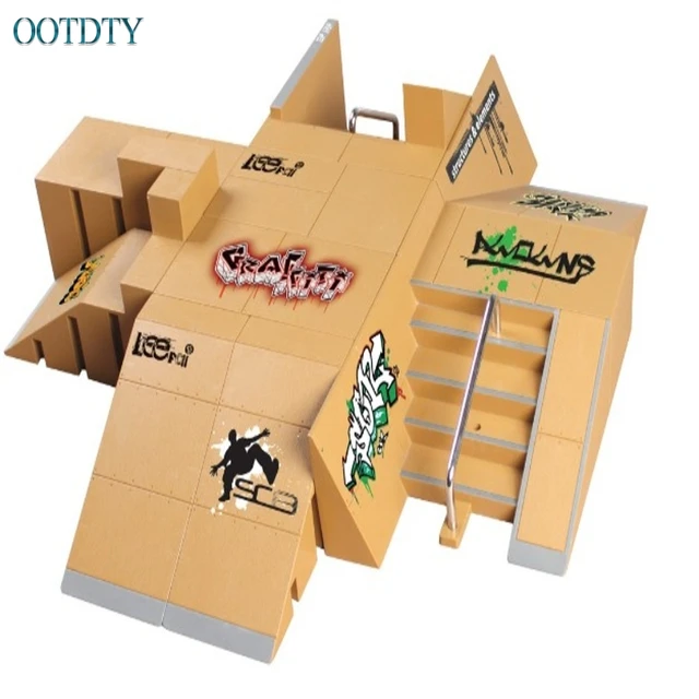 US $20.34 High Quality 11pcs Skate Park Kit Ramp Parts for Tech Deck Fingerboard Mini Finger Skateboard #330
