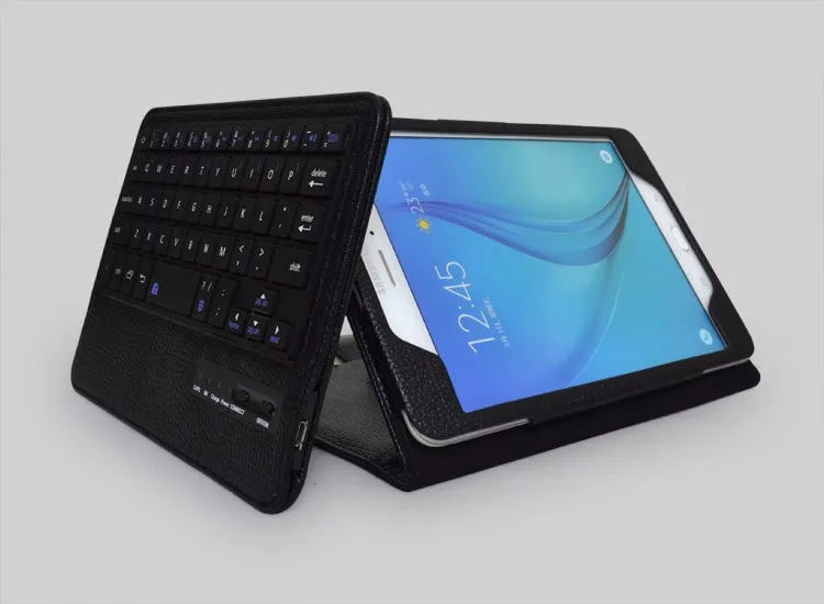 Портфолио Folio PU кожаный чехол для Samsung GALAXY Tab S2 8 0 T710 T715 R Съемный беспроводной Bluetooth