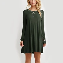 Women Casual font b Dresses b font 2016 Fashion Autumn Winter Ladies Sexy O Neck Long