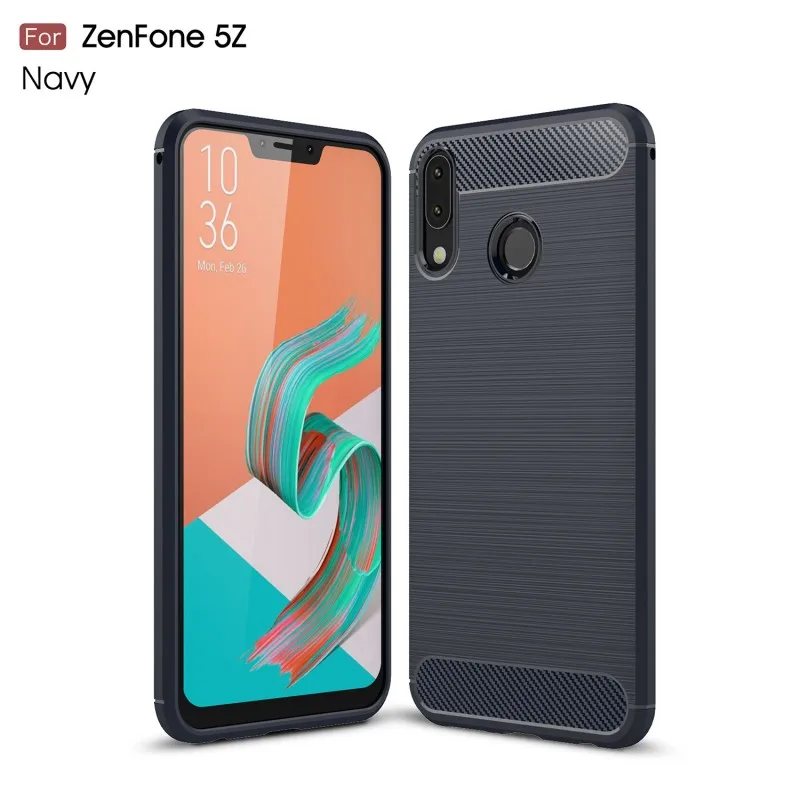 

Case for ASUS Zenfone 5Z ZS620KL Cover Shockproof Carbon Fiber Pattern Soft Silicone Case For ASUS Zenfone 5 ZE620KL Case