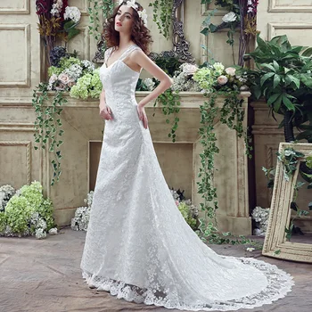 Vestido de Noiva Vintage Mermaid Wedding Dresses Lace Appliques Bead Robe de Mariage Vestidos de Novia Sexy Back Bride Dresses
Vestido de Noiva Vintage Mermaid Wedding Dresses Lace Appliques Bead Robe de Mariage Vestidos de Novia Sexy Back Bride Dresses