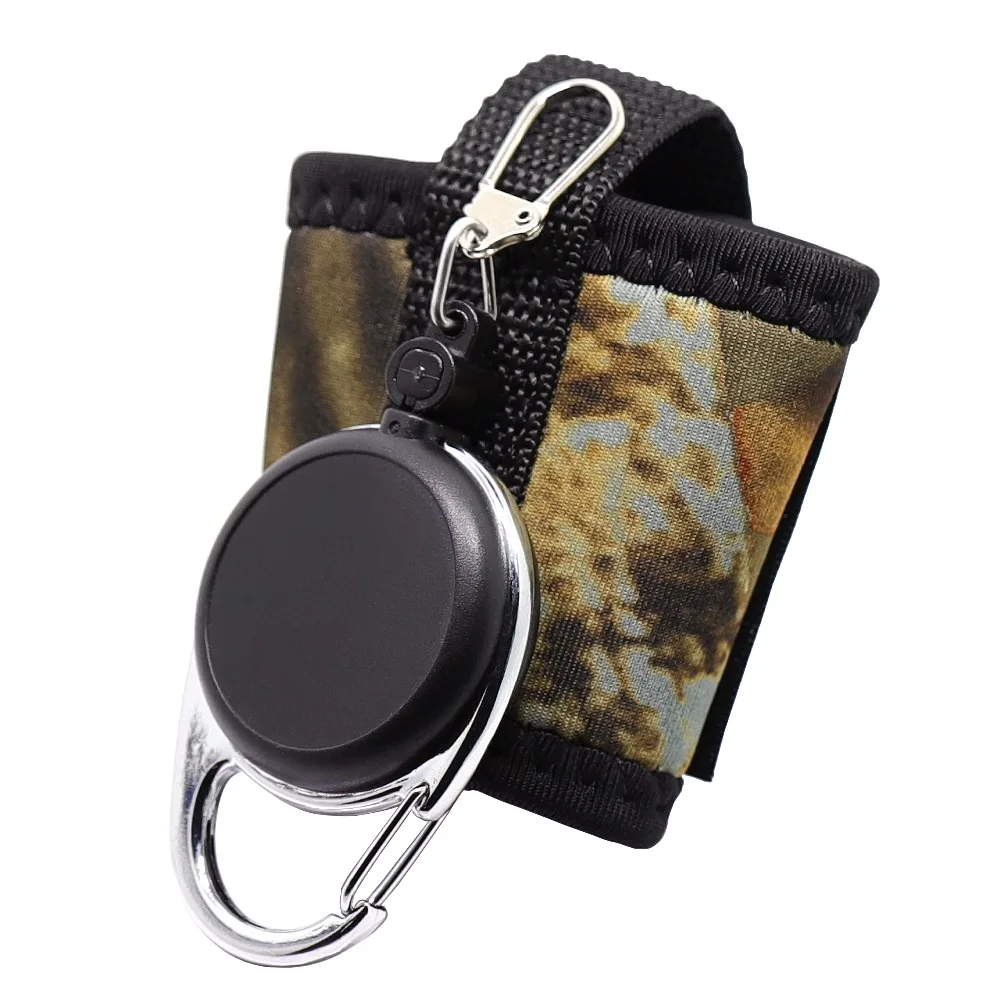 

SAMSFX Fishing Tape Measure Zinger and Neoprene Straps Attaches to Fly Fishing Landing Net