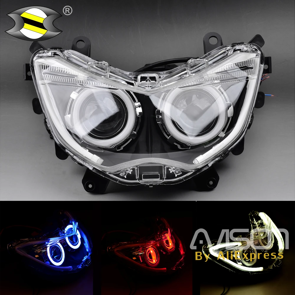 Для YAMAHA NMAX 155 NMAX155 NMAX125 модифицированные детали мотоцикла фара HID головной фара светодиодная Светильник передние лампы