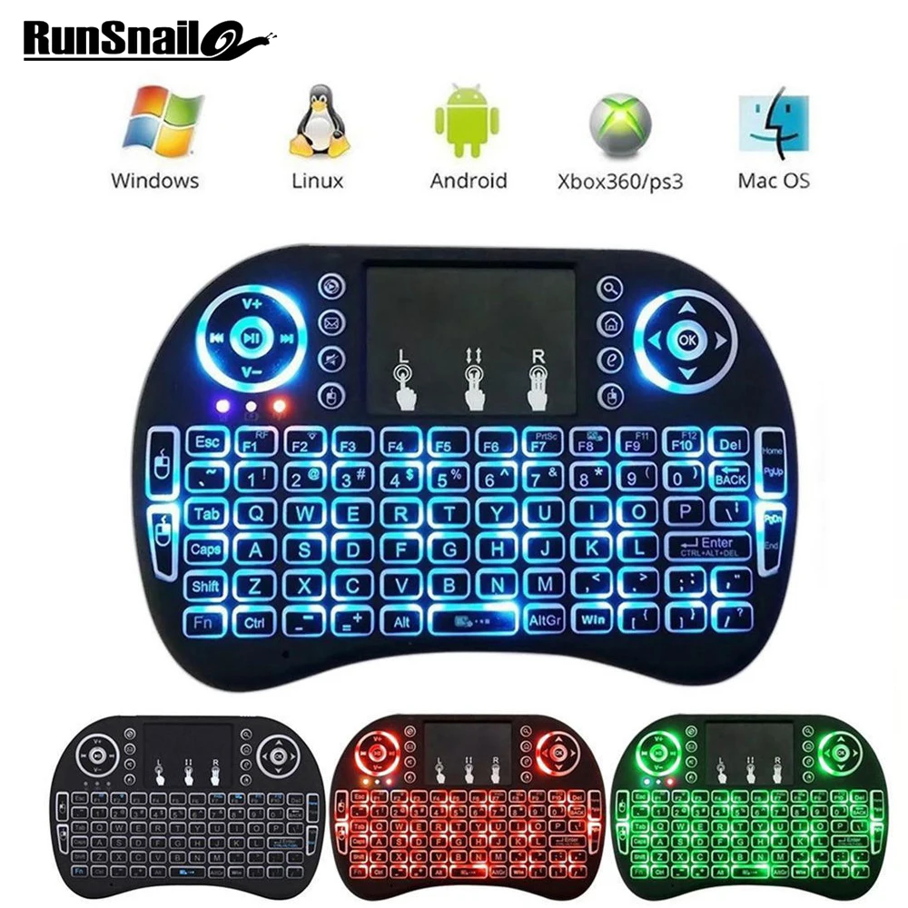 I8 Russian English Spanish Backlit i8 remote Backlight Wireless mini