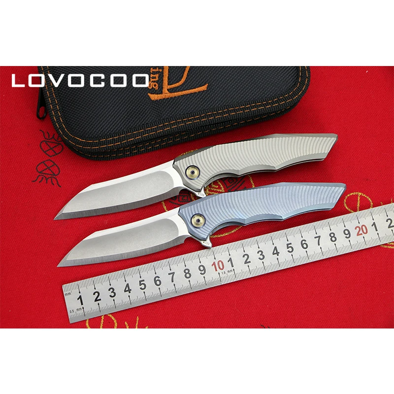 

LOCOVOO Libin1 New arrival M390 blade Steel handle Flipper folding knife Outdoor camping hunting pocket Gift knives EDC tools