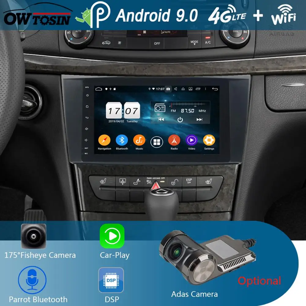 Top Android 9.0 IPS 8 Core 4G+64GB Car DVD Radio GPS Navi For Mercedes-Benz CLK W209 G-Class W463 CLS W219 E-Class W211 DSP CarPlay 1