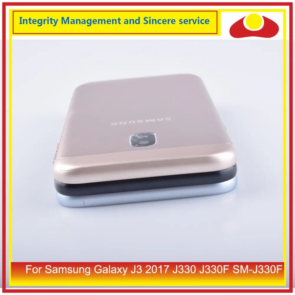 Для Samsung Galaxy J3 J330 J330F SM-J330F корпус батарея Дверь задняя крышка чехол Корпус J330 Замена