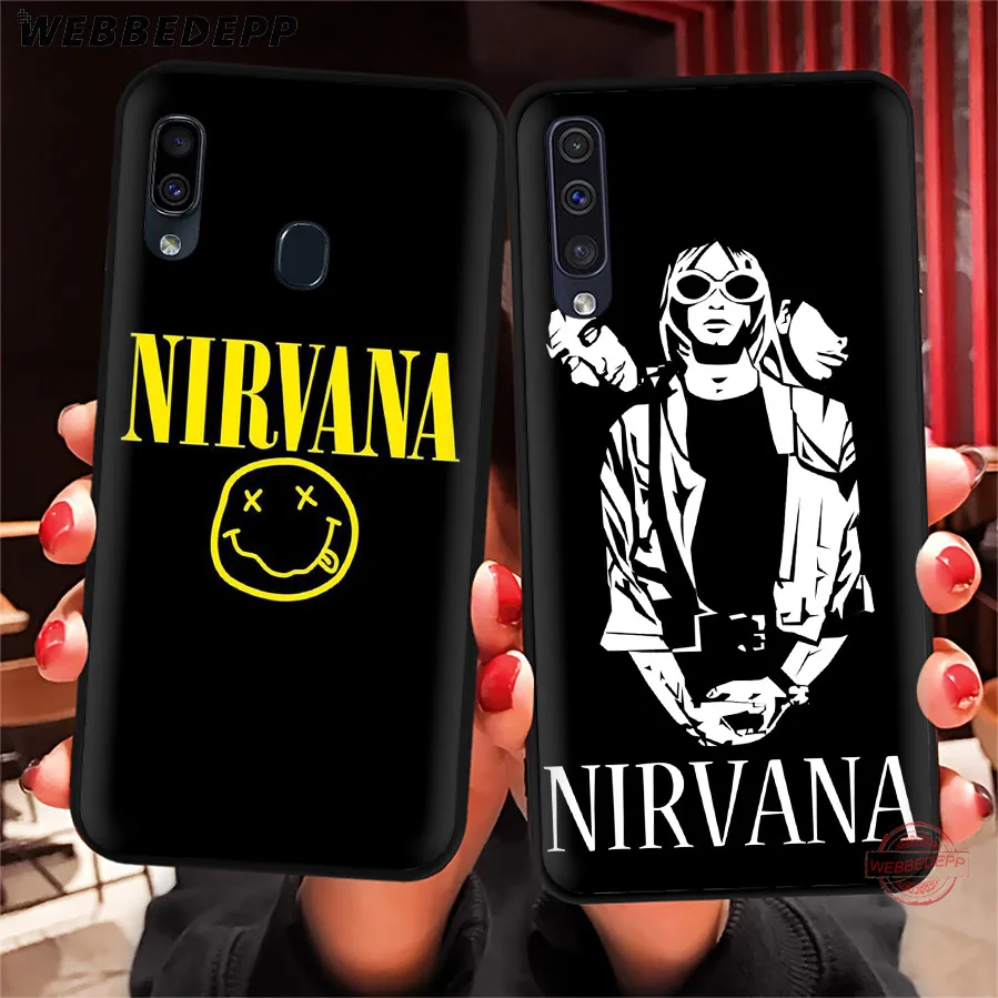 WEBBEDEPP Nirvana Kurt Cobain мягкий чехол для телефона для samsung A50s A40s A30s A20s A10s A60 A70 M10 M20 M30 M40 чехол s