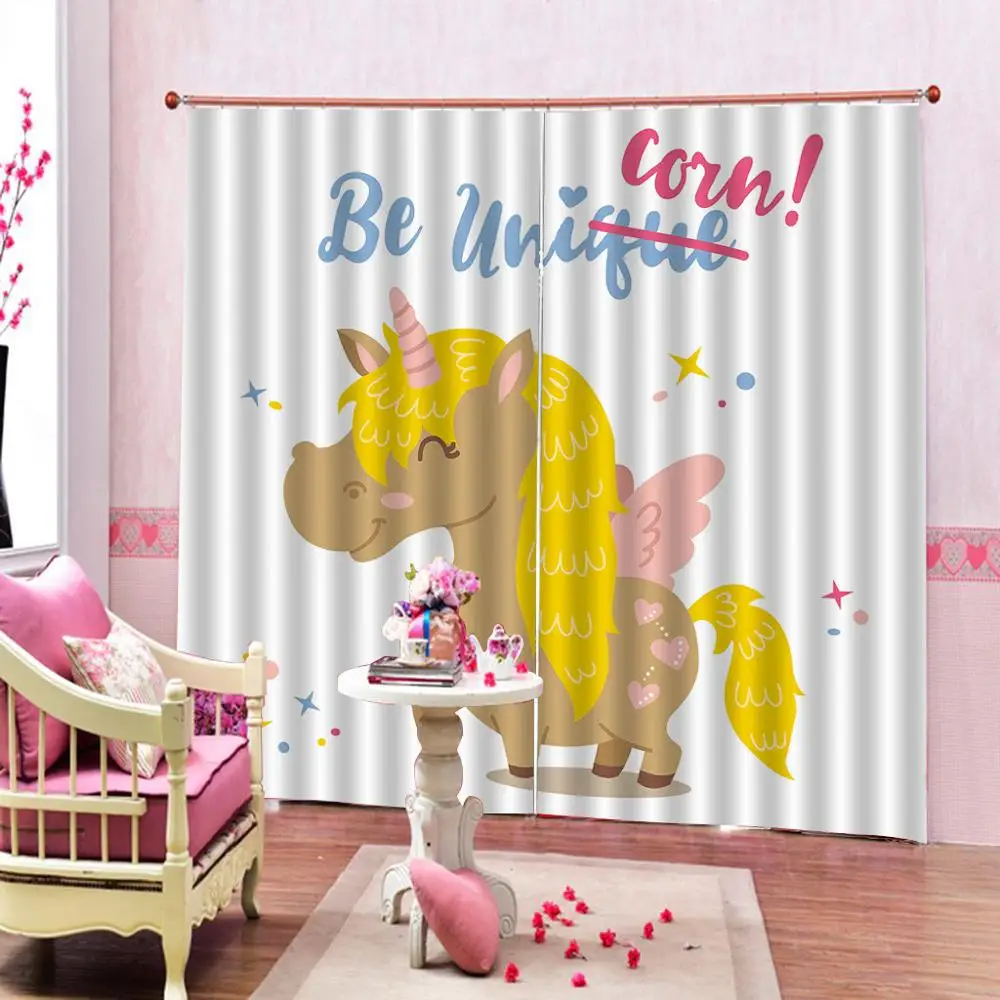

High quality custom 3d curtain fabric cartoon curtains animal curtain