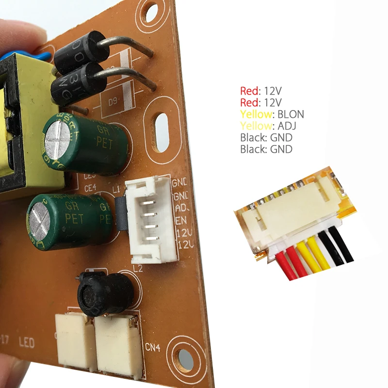ZK-324B JMX-002 220 В питание и подсветка 2 в 1 адаптер конвертер плата для 15-19 дюймов светодиодный 2 лампы панель LVDS с 6P кабель AC-DC