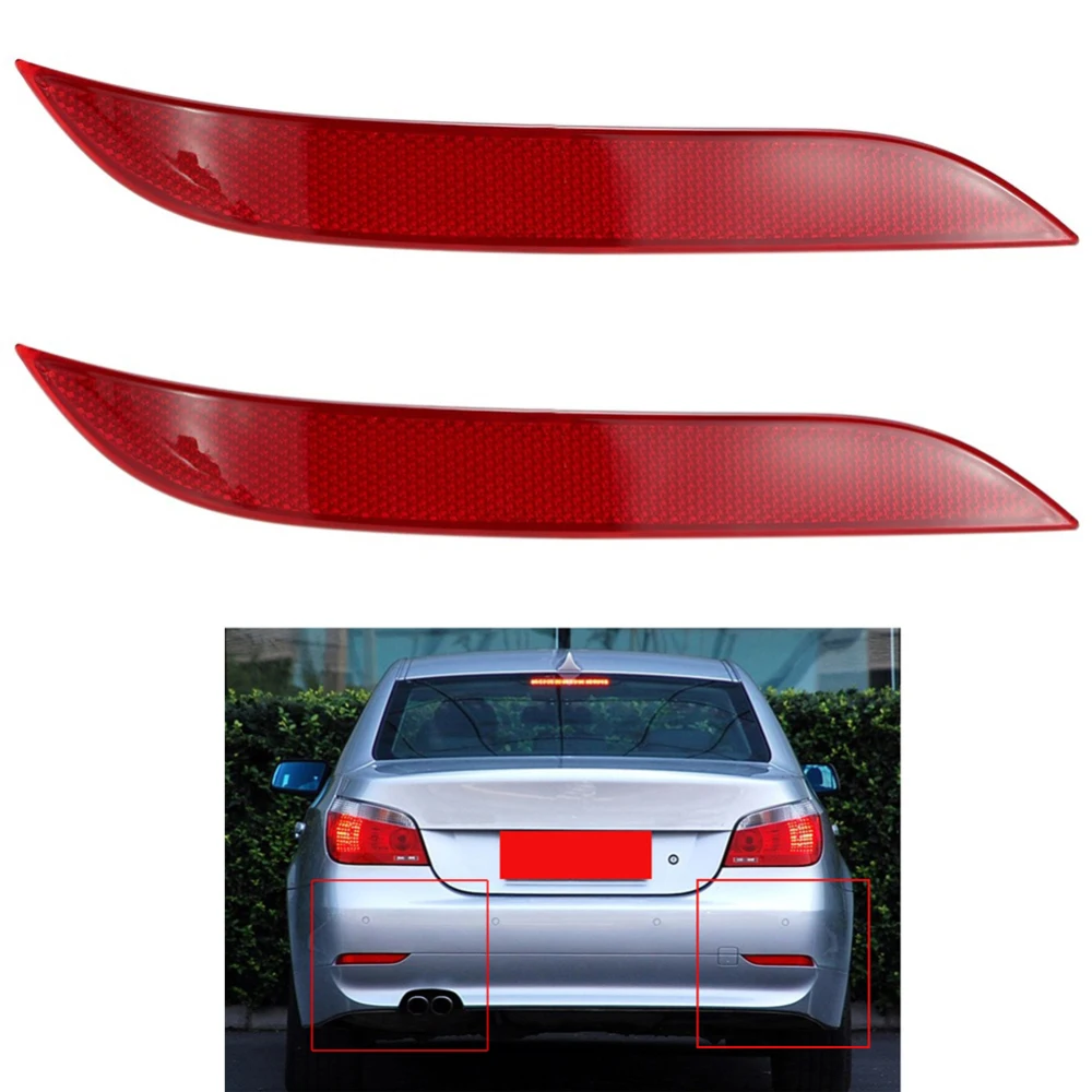 2 шт. левый+ правый задний бампер отражатель свет набор для BMW 5 серии E60 2004 2005 2006 2007 63146915039 63146915040