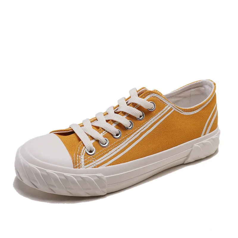 

New Korean Lace-up Reflective Luminous Canvas Shoes Women's Casual Shoes Tide Wild Anime Daisy Platform Sneakers