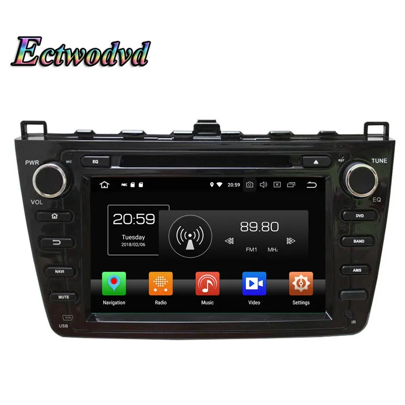 Ectwodvd Octa Core 4G Android 8.0/Quad 8.1 Car Multimedia DVD Player For Mazda 6 /6 Ruiyi Ultra 2008-2012 | Автомобили и