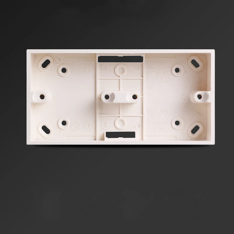 

Wall Surface Mounted Bottom Box Double 86 Type Socket Switch Bottom Junction Base PVC Wall Mount Switch Box