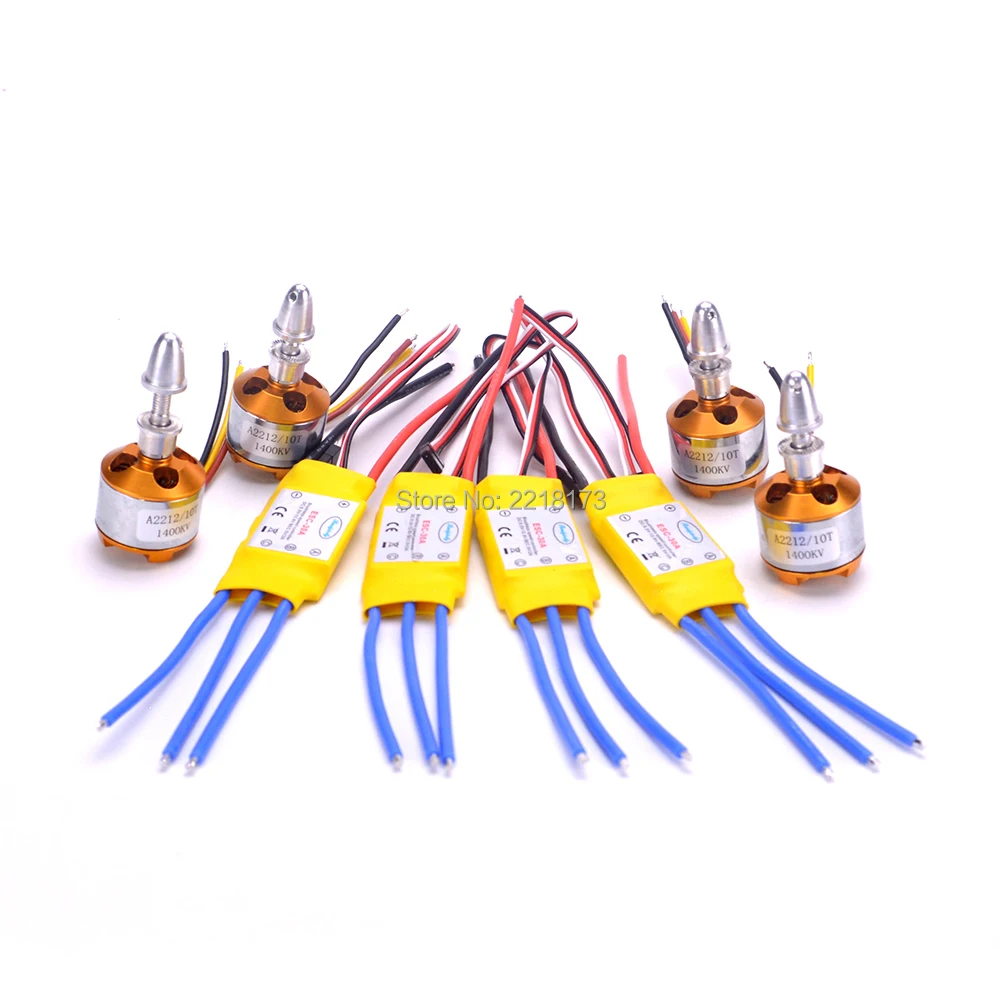 

30A ESC Brushless Speed Controller With 2A 5V BEC + 2212 1400kv motor for RC F450 S500 Quadcopter Multicopter