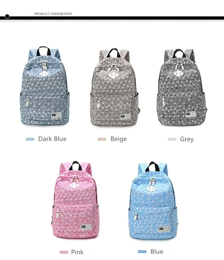 Atinfor, фирменный дизайн, свежие милые сумки для книг, Цветочный, высокое качество, холст, принт, рюкзак для женщин, школьные рюкзаки для девочек-подростков