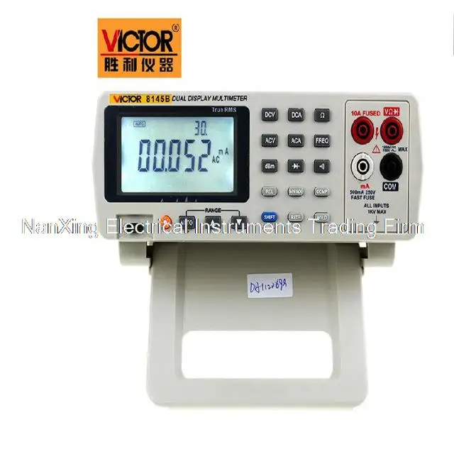 

Fast arrival High-accuracy Auto Range Dual Display True RMS 4 2/3 Bench Top Multimeter DMM 33000 Counts USB VC8145B