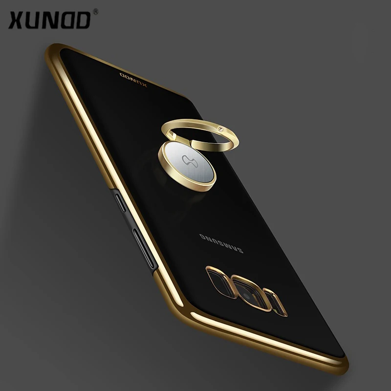 

Xundd Hard PC Case For Samsung Galaxy S8 S8 Plus Ring Holder Back Case Cover for galaxy s8 s8+ capa work with magnetic holder