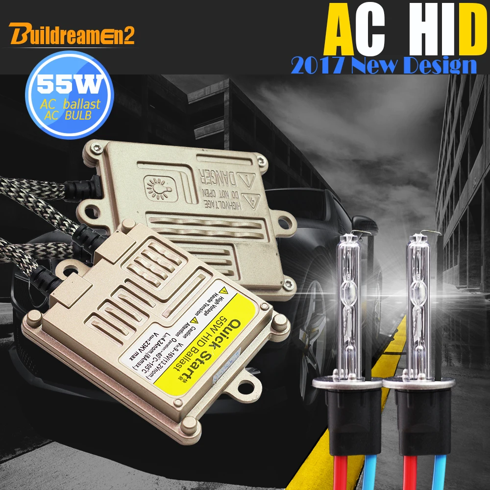Buildreamen2 55 Вт H1 H3 H7 H8 H9 H11 9005 9006 880 881 Авто HID Ксенона 4300 К AC Балласт Лампы Автомобилей