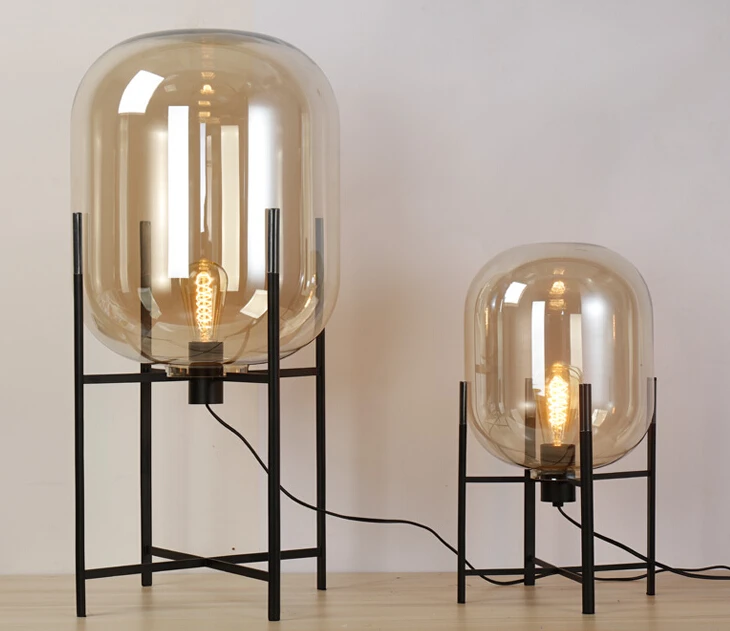 Простые креативные стеклянные настольные лампы для отеля, дома, гостиной, стоящая лампа для кабинета, спальни, прикроватные лампы, торшер