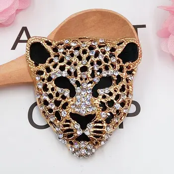 

1pc Alloy Stickers for Phones Crystal Rhinestones Leopard/Panther head punk DIY Decoration/Accessories charms Jewelry Findings