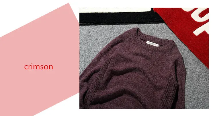 MRMT Brand Men's Sweater Elbow Corduroy Patch Retro Solid Color Round Neck Pullover Sweater for Male Sweater