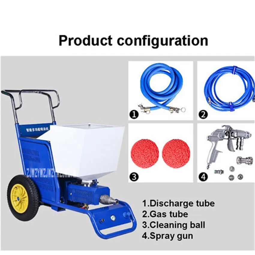 Многофункциональный Электрический Настоящий камень промышленная шпатлевка, краска машина для горячего распыления 1800W 20L/мин 60L цементный машина для горячего распыления