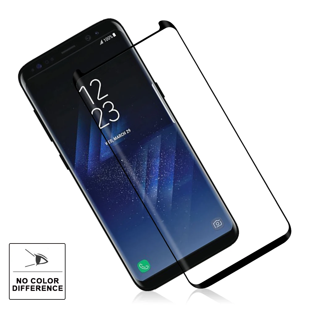 Закаленное стекло для Samsung Galaxy S8 защита экрана 3D чехол дружественная 9H Защитная