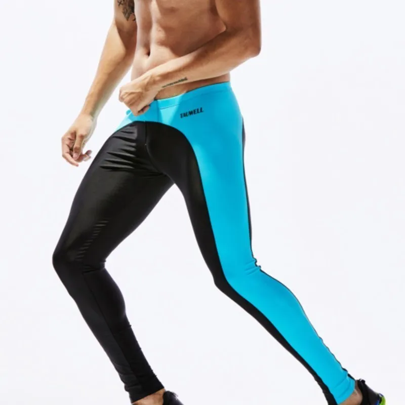 Обтягивающие цветные колготки для бега, мужские Компрессионные спортивные леггинсы, мужские облегающие штаны, Yoya Gym Leggin, для тренировок, фитнеса - Цвет: black