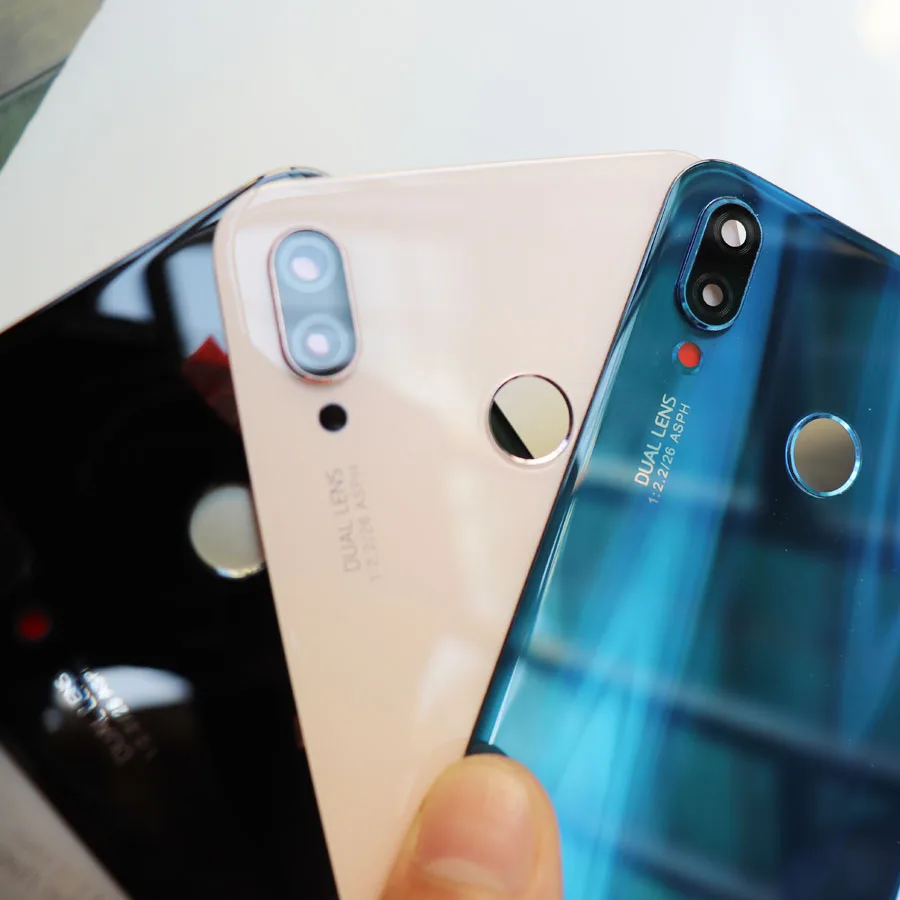 Оригинальное 3D стекло для huawei P20 lite Задняя стеклянная панель крышка батареи задняя дверь Корпус Замена Nova 3e задняя крышка+ клей