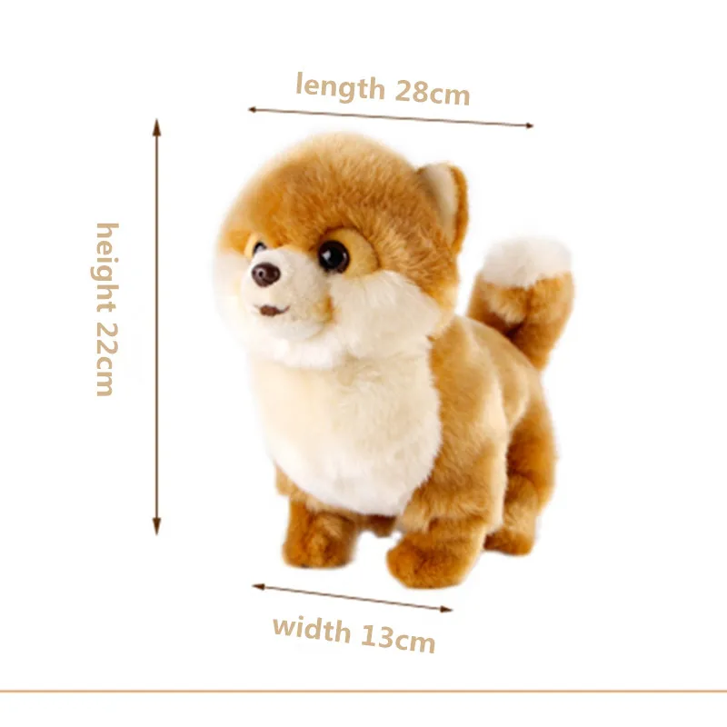 Dorimytrader lovely mini animal Shiba Inu plush toy soft quality animals akita dog doll baby gift decoration 28x22x13cm DY50136  (3)