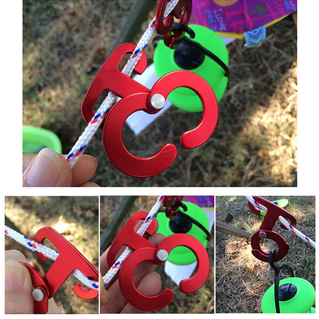 حار بيع الألومنيوم حبل شماعات متعددة الوظائف في الهواء الطلق التخييم خيمة أداة Paracord حبل مشبك السفر كيت بقاء مشبك حار بيع الألومنيوم حبل شماعات متعددة الوظائف في الهواء الطلق التخييم خيمة أداة Paracord حبل مشبك السفر كيت بقاء مشبك