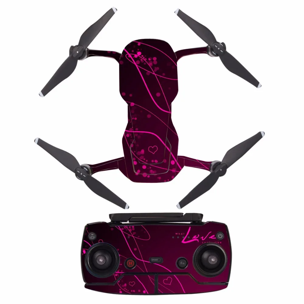 

[A0006] Love waterproof PVC Decal Skin Sticker For DJI MAVIC Air Drone body protection film +remote Controllers cover