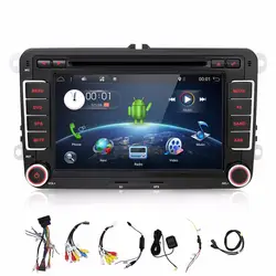 2Din головное устройство Android Wi Fi 3g 4 ядра Android7.1 автомобильный DVD gps для VW Гольф 5 6 мужские поло JETTA TOURAN EOS PASSAT CC TIGUAN SHARAN