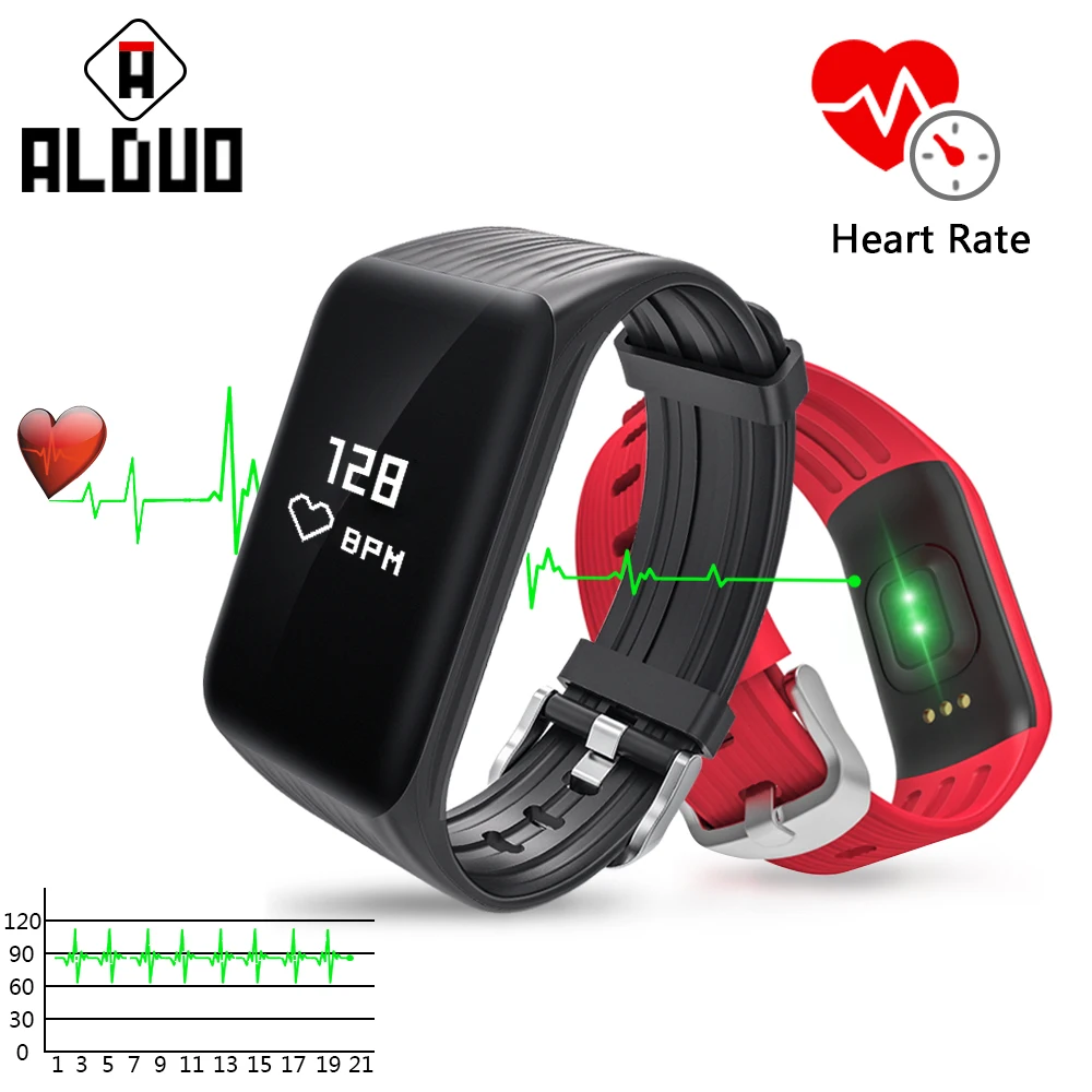ALANGDUO K1 смарт Браслет спортивный монитор сердечного ритма в реальном времени