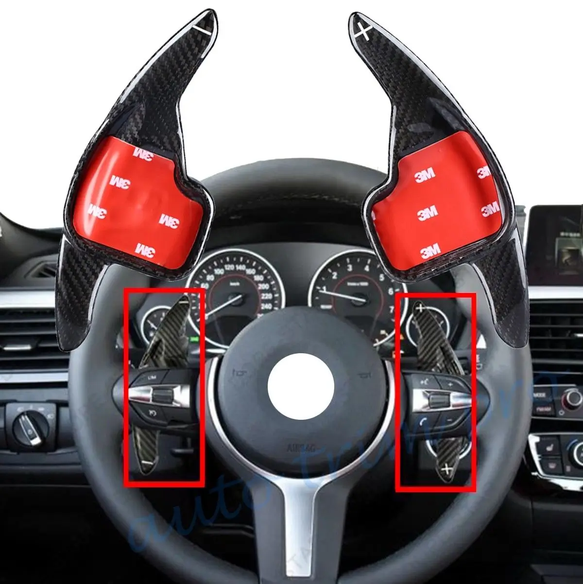 Buy Carbon Fiber Gear Steering Wheel Shift Level