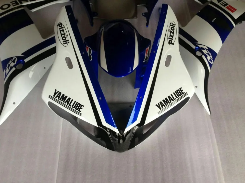 Fei-ABS пластик пользовательские обтекатели комплект для YAMAHA 2002 YZFR1 2003 YZF R1 02 03 YZF-R1 синий белый черный обтекатель части тела