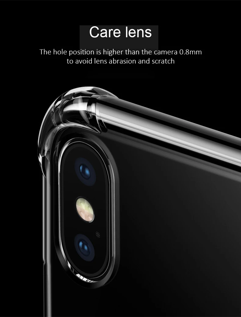 Phone Case For Iphone 7 Case Iphone XS Max Case XR 6 8 6S Plus Luxury Brand Case Transparent Clear Black Cover For Iphone X Case