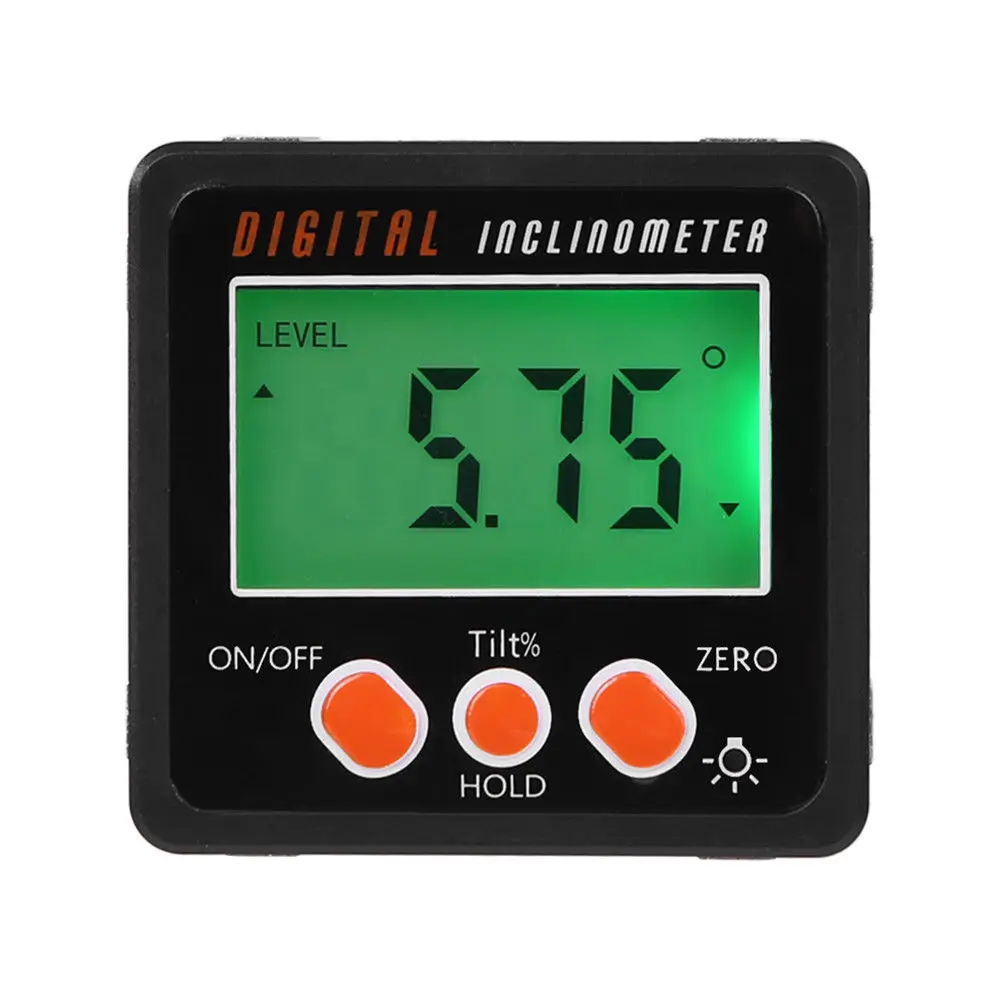 

2018 Digital Protractor Gauge Level Angle Finder Inclinometer Magnetic Base with Backlight WWO66