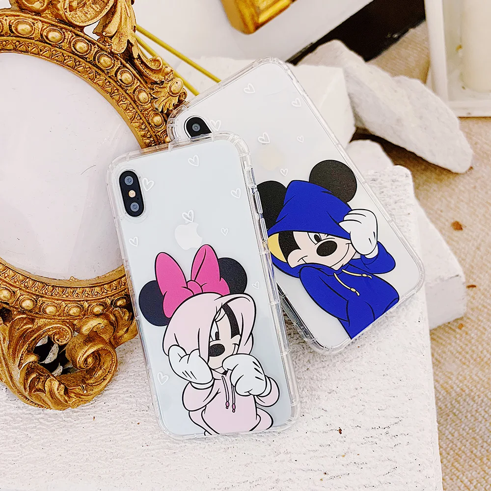 Мультяшный Микки Минни Маус Air Чехол для iPhone 6 6s 8X7 Plus XR XS MAX чехол 7 с Дональдом и