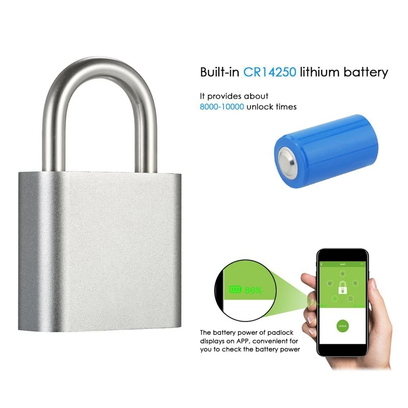 Metal Smart lock antillave Bluetooth candado lock app control