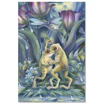 

New 3D Diamond Mosaic Diamond Embroidery Dance Of Frog Diamond Cross Stitch Crystal Square Diamond Sets Unfinished Decorative