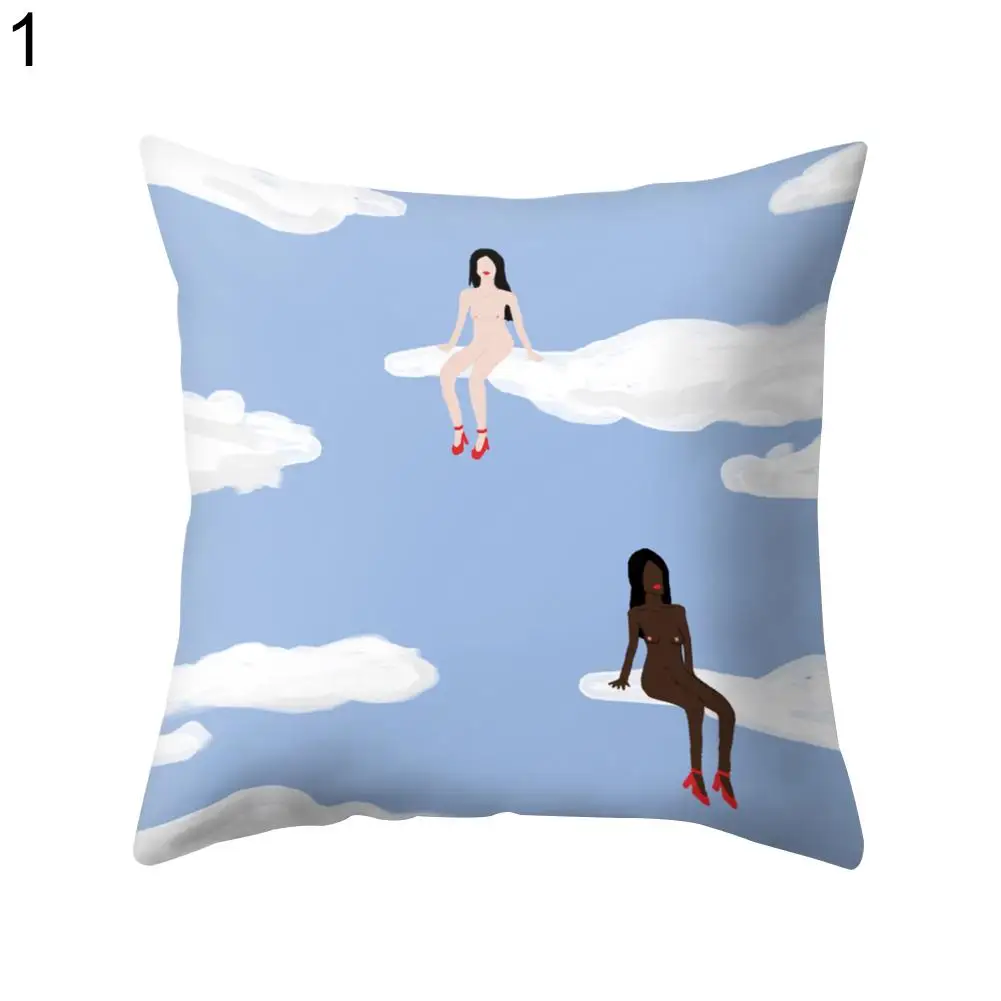 

Hot Landscape Beauty Lady Throw Pillow Case Home Car Decor Sofa Bed Cushion Cover