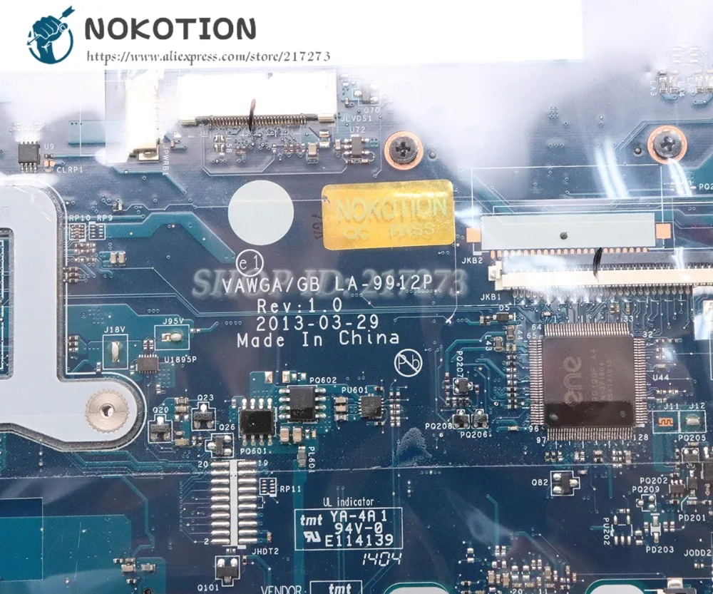Материнская плата NOKOTION для ноутбука Lenovo Ideapad G505 15 6 дюймов VAWGA GB LA 9912P основная